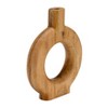 Sagebrook Home 11"Lx2"Wx14"H, Wood Donut Shaped Vase, Brown Finish, Decorative Vase for Home Decor and Centerpieces for any Space in Your Home - 2 of 4