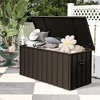 Syemin Deck Boxes Garden Large Patio Storage, for Furniture, Outside Cushions and Garden Tools, Bench, Easy to assemble，Brown, 49.41"*24.69"*23.43" - 3 of 4