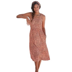 Women's Smocked Strap Dress - LASCANA - 1 of 4