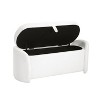 NicBex Rectangular Velvet Storage Ottoman Bench,Upholstered Storage Ottoman with Wood Legs,Modern Storage Bench for Living Room,Bedroom - 4 of 4