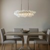 ALOADECOR Glam 5-Light 43'' Modern Dining Room Chandelier with Hand-Blown Textured Clear Glass Globes and Chrome Finish - 2 of 4