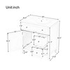 ChicFurnit Bathroom Vanities 30 Inch Vanity Cabinet with Sink and Dual Drawers for Bathroom, White, 30"*18.3"*32.5" - 3 of 4