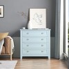 NicBex Autique Modern Dressers,Retro Shell Handles Design,Chest of Drawers for Bedroom,Dining Room,Kitchen Corridor,Blue/Black - 3 of 4