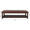 Lyngins Storage Ottomanes with Nailhead Trim and Shelf,Tufted Upholstered Storage Bench,Storage Bench Benches for Living Room,Bedroom - 3 of 4