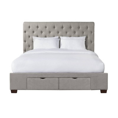 King Jeremiah Upholstered Storage Bed Gray - Picket House Furnishings