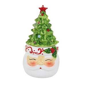 2.5 Inch Santa/Tree Salt And Pepper Magnetic Christmas Salt And Pepper Shakers - 1 of 3