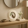 Decorative Round Scallop Picture Frame for Home Decor - Elegant Photo Frame for Tabletop Accent, Mantel, or Living Room Decor - 6.5", Ivory - 2 of 4
