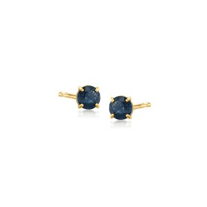 Ross-Simons 0.60 ct. t.w. Round Sapphire Stud Earrings in 14kt Yellow Gold - 1 of 4