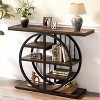 Tribesigns 5-Tier Narrow Console Table with Circle Base - 2 of 4