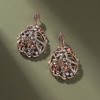 SOHI Women's Chestnut Brown Abstract Leaf Drop Earrings - 2 of 4