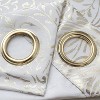 RT Designers Collection Helena Halo Foil Blackout Polyester Window Curtain Grommet Panel 52" x 84" White - 4 of 4