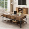 COZONY 41'' Coffee Table for Living Room – Wooden Center Table with 2 Storage Drawers & Open Shelf, Modern Dining Coffee Table for Home & Office - 4 of 4