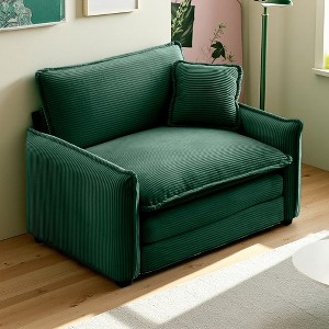 Corduroy Deep-Seat Single Sofa with Pillow (Alt Version) - 1 of 4