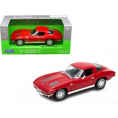 1963 Chevrolet Corvette Red 1/24-1/27 Diecast Model Car By Welly : Target