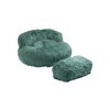 NicBex Living Room Chairs Modern Accent Chair with Ottoman Comfy Bean Bag Chair Floor Sofa for Gaming Reading Living Room, Mint Green - 3 of 4