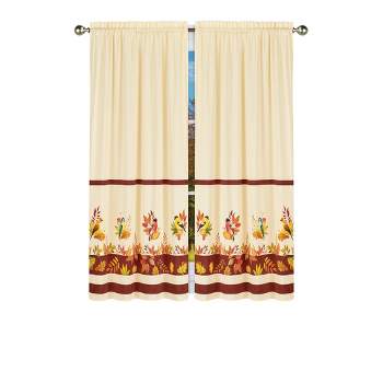 Collections Etc Autumn Leaves Bird Curtains