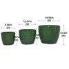 Vynxaria Modern Ceramic Flowerpot - Elegant Planter for Indoor & Outdoor Use - 3 of 4