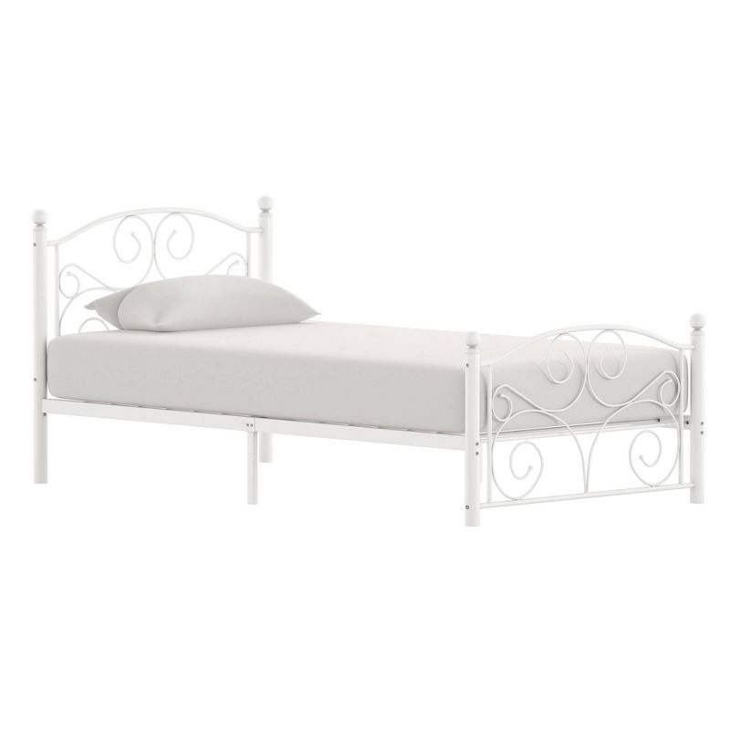 Twin Metal Platform Bed White - Inspire Q, 1 of 8