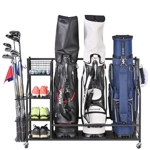 ZACHVO Golf Storage Garage Organizer, Golf Bag Storage Stand and Other Golfing Equipment Rack - 1 of 4