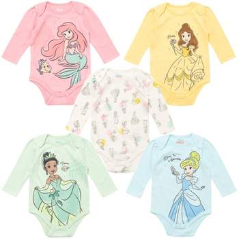 Disney Princess Snow White Belle Aurora Newborn Baby Girls 5 Pack