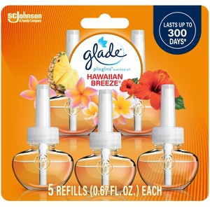 Glade PlugIns Scented Oil Air Freshener Refills Hawaiian Breeze - 3.35 fl oz/5pk - 1 of 4