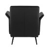 LumiSource Petal Accent Chair Black Metal/Black PU - 4 of 4