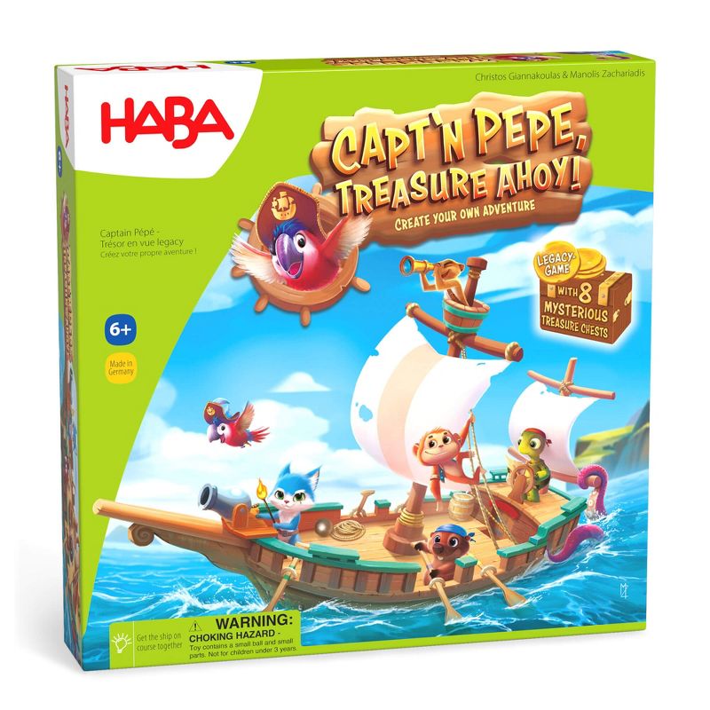 HABA Capt'n Pepe Treasure Ahoy! - A Create Your Own Adventure Legacy Game for Ages 6+, 1 of 10