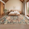 Coucheta Vintage Washable Area Rug, Non-Slip&Stain Resistant, Soft Low Pile Indoor Carpet for Living Room, Bedroom, Dining Room, Multi Colors & Sizes - 4 of 4