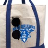 University Of New Orleans Primary Logo Canvas Tote Bag With External Pocket, Reusable Shoulder Bag for Shopping, School, Beach - 2 of 4