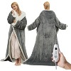 Wearable Heated Blanket with Foot Pocket & Sleeves,Electric Snuggle Throw Blankets - 2 of 4