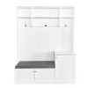 Elegant Design Hall Tree with Comfort and Storage Solutions, Functional Hallway Shoe Cabinet with Bench and Cushion - Maison Boucle - 2 of 4