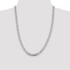 Black Bow Jewelry Mens 9mm Sterling Silver Hollow Flat Anchor Chain Necklace - 3 of 4