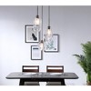Elegant Lighting Gene 3 light Black and Clear glass pendant - 2 of 4