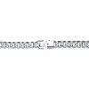 Guili Mens Rhodium-Plated Sterling Silver Curb Chain Bracelet with Iced Out Cubic Zirconia Stones for a Bold and Glamorous Statement Piece - 3 of 4