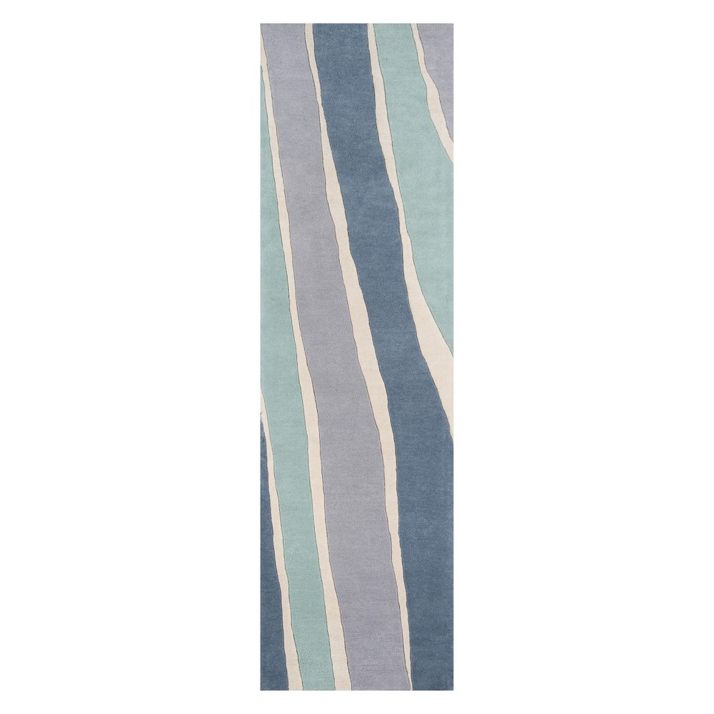  Runner Wave Tufted Blue