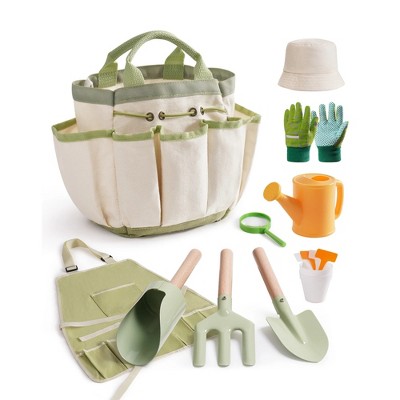 ROBOTIME Nature Exploration Toys, Kids Gardening Tools with Accessories, Outdoor Toys Gift for Boys and Girls, Green, 10.24"*4.72"*7.87"