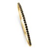 Pompeii3 Black Diamond Thin Wedding Ring Yellow Gold Stackable Anniversary Band - 4 of 4