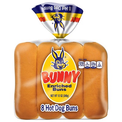 Bunny Hot Dog Buns - 12oz/8ct