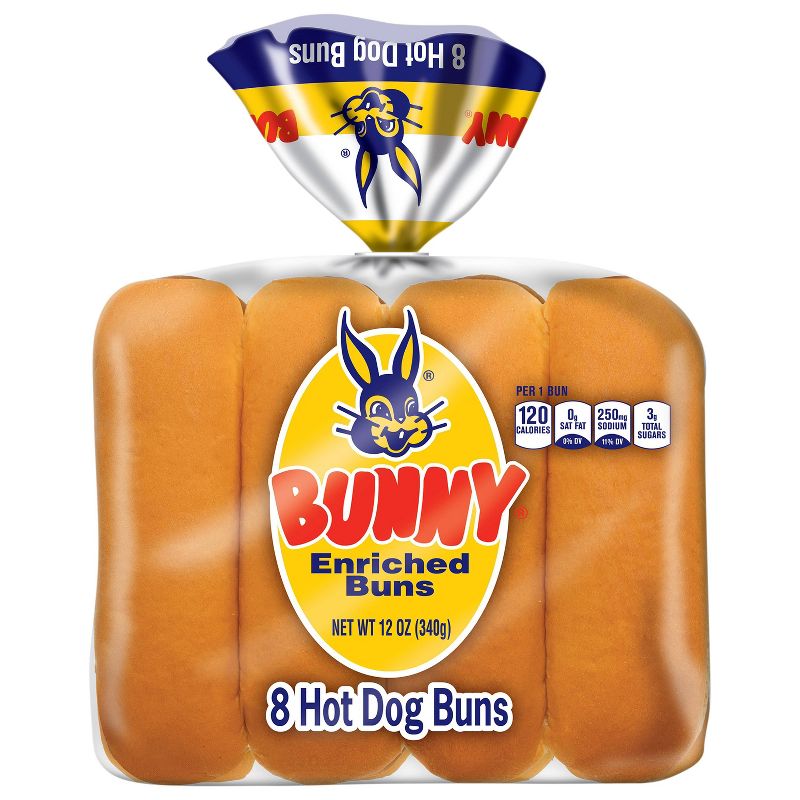Bunny Hot Dog Buns - 12oz/8ct, 1 of 8