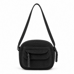 Alilang Corduroy Crossbody Bag with Front Pocket Adjustable Strap