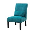 Chenille Armless Contemporary Accent Chair with Matching Pillow - 3 of 4