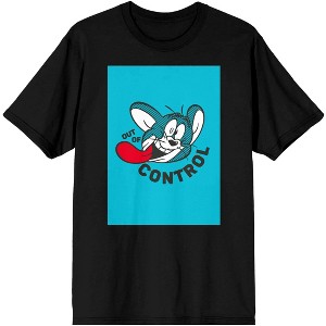Tom & Jerry Show Jerry Control Men's Black Graphic Tee - 1 of 2