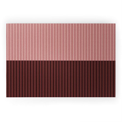 Colour Poems Color Block Lines XVI 36" x 24" Welcome Mat - Society6