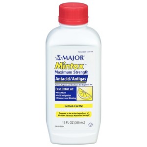Major Mintox Antacid/Antigas Liquid, Maximum Strength Lemon Cream, 12 fl oz - 1 of 4