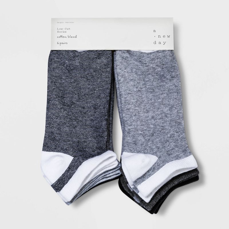 Women's 6pk Low Cut Socks - A New Day™ 4-10, 2 of 3