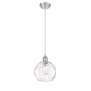 Innovations Lighting Athens Water Glass 1 - Light Pendant in  Brushed Satin Nickel - 1 of 1