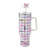 Packed Party Colorful Connecting Squares White 40 Oz Stainless Tumbler With Handle - 3 of 4