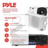 PYLE PLMR24 3.5" 200W Outdoor Speakers 4pk & PT260A 200W Stereo Theater Receiver - 3 of 4