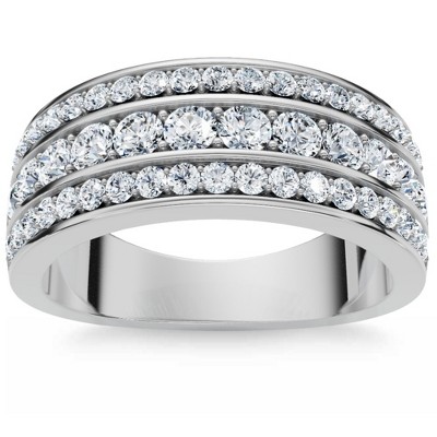 Pompeii3 1Ct Men's Diamond Wedding Anniversary Ring 10k Gold Lab Created
