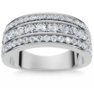 Pompeii3 1Ct Men's Diamond Wedding Anniversary Ring 10k Gold Lab Created - 1 of 4